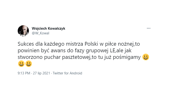SUKCES dla każdego Mistrza Polski według Kowala :D